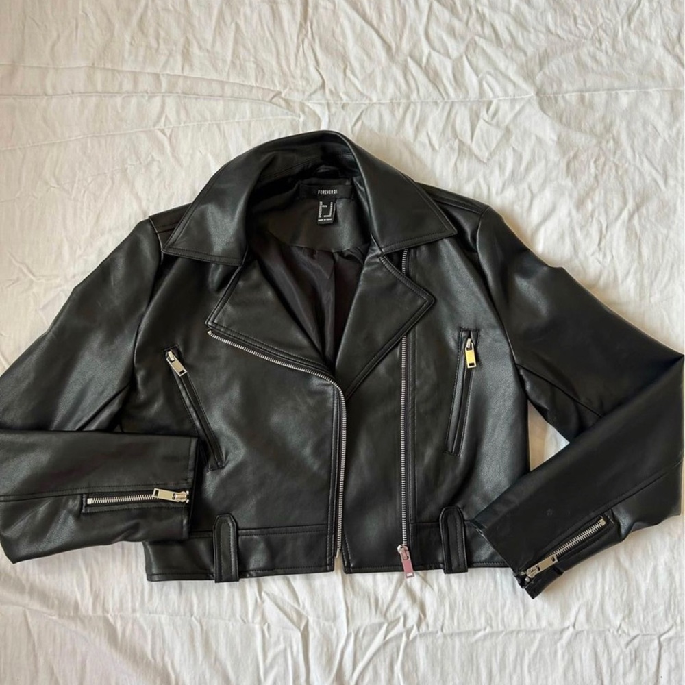 forever 21 leather jacket!!
